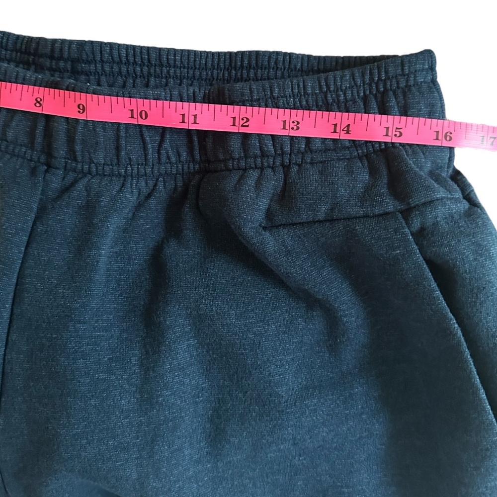 ADIDAS Mens Shorts Blue/Grey Cotton Blend. Elastic Waist. Size Medium 9” Inseam - Picture 5 of 8